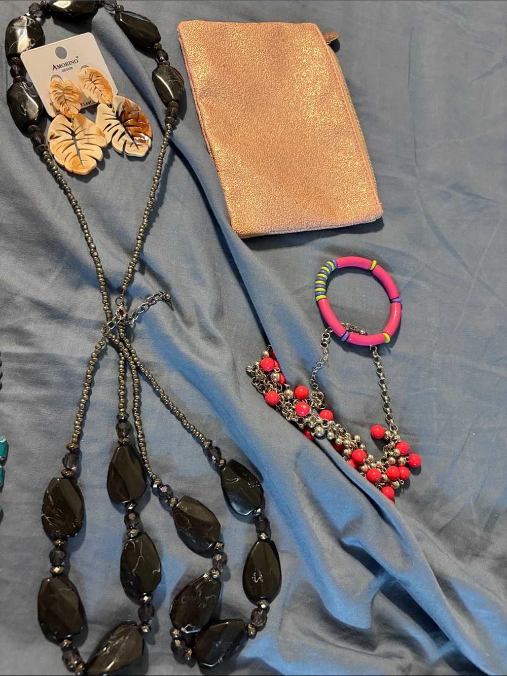 Jewelry bundle with Ipsy pouch. Necklaces and earrings